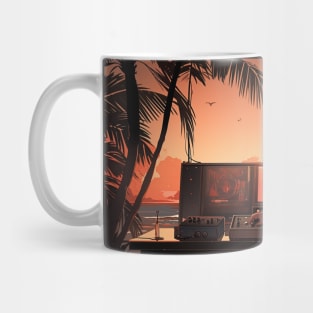 Lofi Girl DJ Beach Sunset Mug